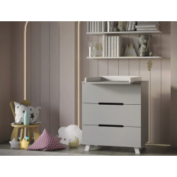 Комод  Anniken LUX 800/3 Серый/белый