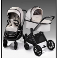 Коляска детская из экокожи 2в1 Amarobaby Motus Premium Ecco, молочный Коляска детская из экокожи 2в1 Amarobaby Motus Premium Ecco, молочный